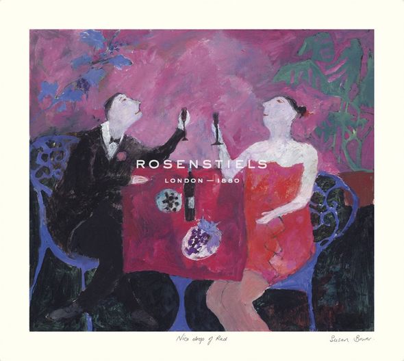 Susan Bower Hand Numbered Limited Edition Print on Paper :"Nice Drop Of Red"