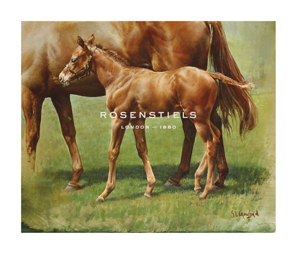 Susan Crawford Hand Numbered Limited Edition Print on Paper :"Foal and Mother"