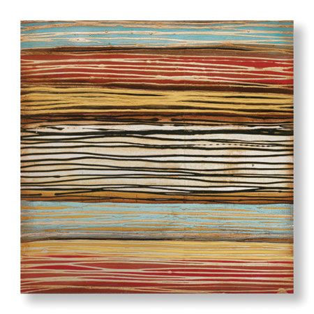 Susan Hayes Limited Edition Ready to Hang Giclee on Brushed Aluminum: "Seaside Stripes I"
