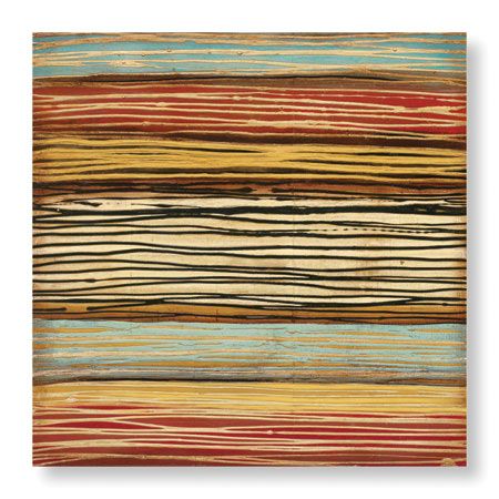 Susan Hayes Limited Edition Ready to Hang Giclee on Sustainable Bamboo: "Seaside Stripes I"