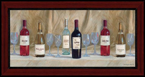 Susan Knowles Jordan Open Edition: "6-Bottle Personalized Canvas"
