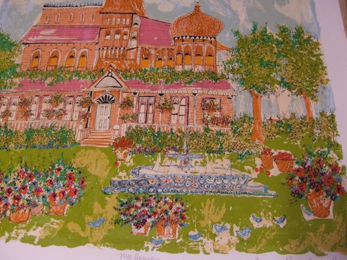 Susan Meisel Serigraph on Paper: "My House" Susan Meisel Serigraph on Paper: "My House"