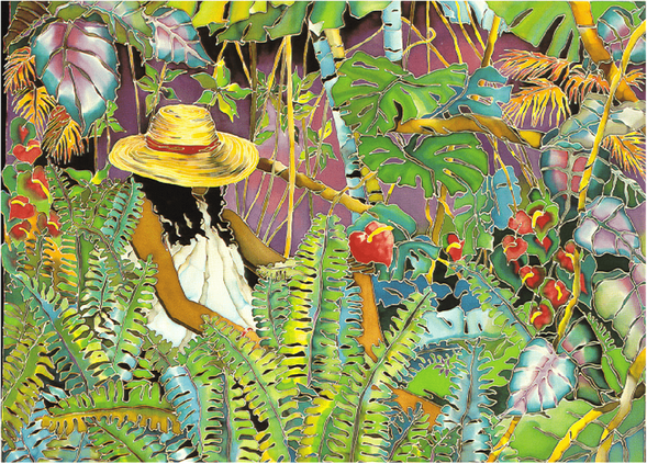 Susan Patricia Artist Signed Limited Edition Serigraph on paper:"Island Bouquet"