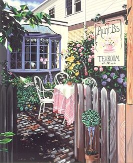 Susan Rios Handsigned and Numbered Limited Edition Hand-Pulled Serigraph on Paper: "Aunt B's"