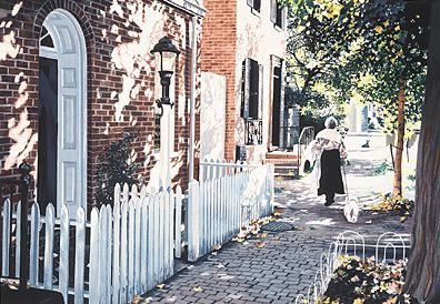 Susan Rios Handsigned and Numbered Limited Edition Hand-Pulled Serigraph on Paper: "Georgetown"