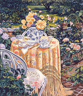 Susan Rios Handsigned and Numbered Limited Edition Hand-Pulled Serigraph on Paper: "That One Afternoon"