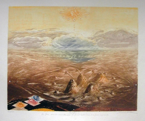 Suzanne Pirotte Artist Signed and Numbered Etching on Paper: "BABYLONE"
