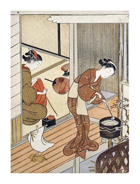 Suzuki Harunobu Fine Art Open Edition Gicl&eacute;e:"Returning Sails of the Towel Rack"