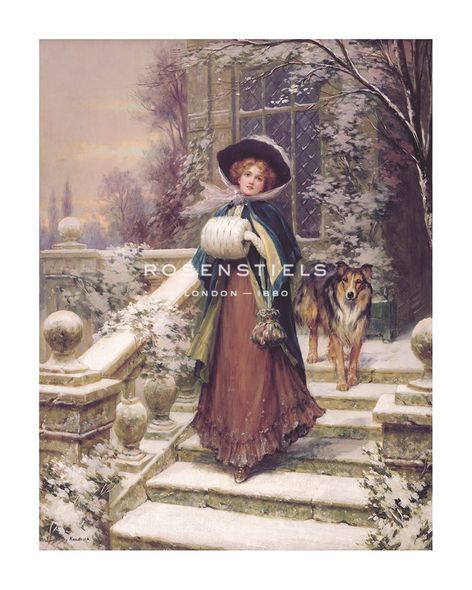 Sydney Kendrick Hand Numbered Limited Edition Print on Paper :"A Winter Rose"