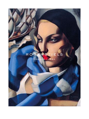 Tamara de Lempicka Hand Numbered Limited Edition Print on Paper :"The Blue Scarf" Tamara de Lempicka Hand Numbered Limited Edition Print on Paper :"The Blue Scarf"