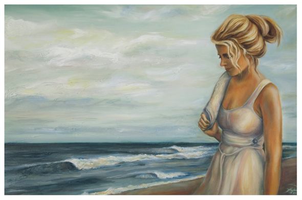 Tanya Jean Peterson Handsigned and Numberd Giclee on Canvas:"Artist's Walk"