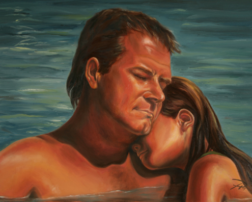 Tanya Jean Peterson Handsigned and Numberd Giclee on Canvas:"Fathers Embrace"