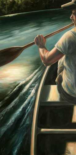 Tanya Jean Peterson Handsigned and Numberd Giclee on Canvas:"Morning Explorer"