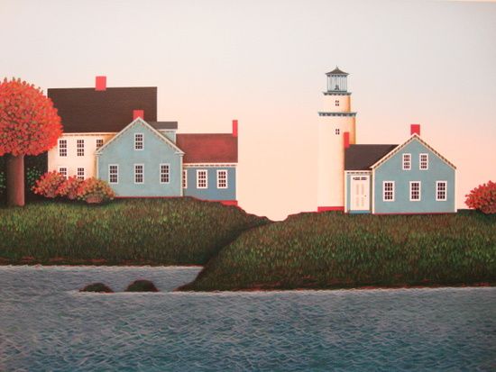 Ted Jeremenko Artist Signed Limited Edition Serigraph on Paper:"Along the Coast"