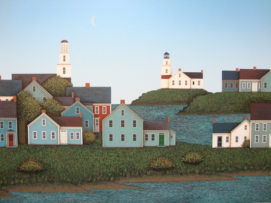 Ted Jeremenko Artist Signed Limited Edition Serigraph on Paper:"On The Bay"