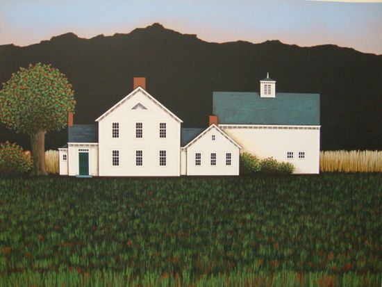Ted Jeremenko Artist Signed Limited Edition Serigraph on Paper:"Along the Ridge"