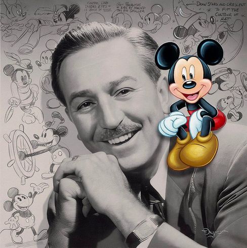 Tim Rogerson Signed Disney Ltd Ed Gallery Wrap Canvas:"It All Started with a Mouse"