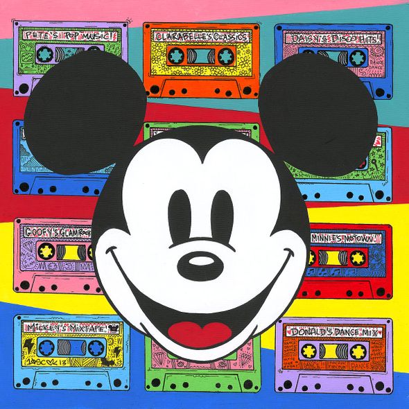 Tennessee Loveless Signed and Numbered Limited Edition Gicl&eacute;e on Canvas:"Mickey Mouse - Rewind the Future"