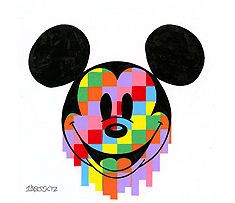 Tennessee Loveless Signed and Numbered Limited Edition Gicl&eacute;e on Canvas:"Mickey Pixel Drip"