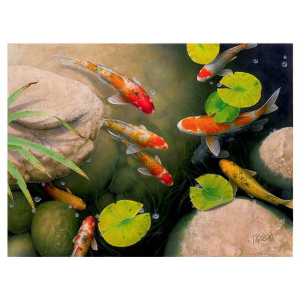 Terry Gilecki Hand Signed and Numbered Limited Edition Gallery Wrapped Giclee on Canvas:"Good Luck Pond #2"