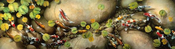 Terry Gilecki Hand Signed Oversized Limited Edition Embellished Giclee on Canvas:"School of Thought "