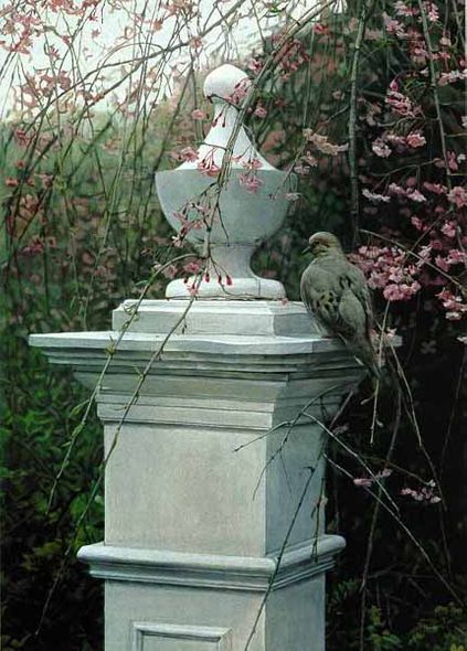 Terry Isaac Limited Edition Print: "Garden Tapestry - Mourning Dove"