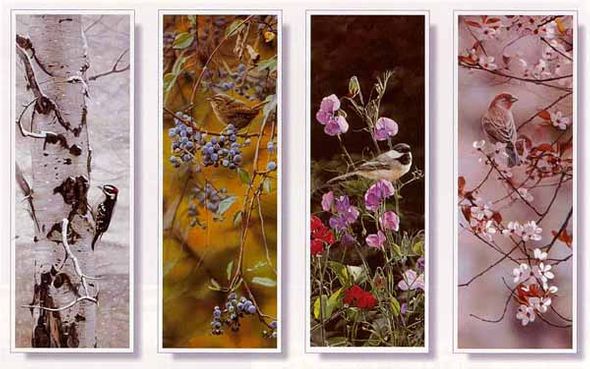 Terry Isaac Matching Numbered Limited Edition Four Seasons Prints: "Seasonal Quartet (Set of 4)" 