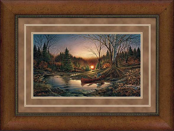 Terry Redlin Elite Edition Premium Framed Print: "Morning Solitude"