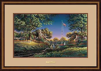 Terry Redlin Elite Edition:"Walnut Framed Good Morning America Elite"