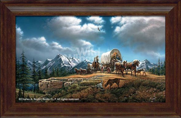 Terry Redlin Fine Art Open Edition Canvas Giclee:"O' Beautiful for Spacious Skies - Framed"