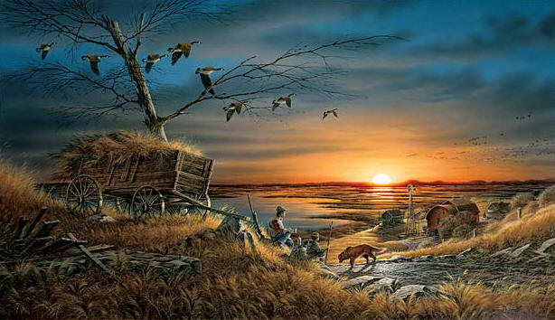 Terry Redlin Fine Art Open Edition Canvas Lithograph:"Lifetime Companions"