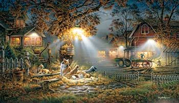 Terry Redlin Fine Art Open Edition Canvas Lithograph:"Our Friends"