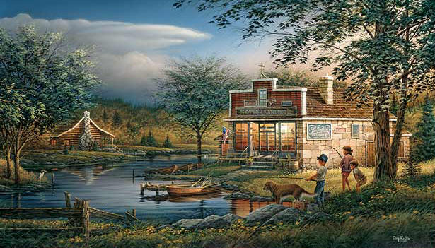 Terry Redlin Fine Art Open Edition Canvas Lithograph:"Summertime"