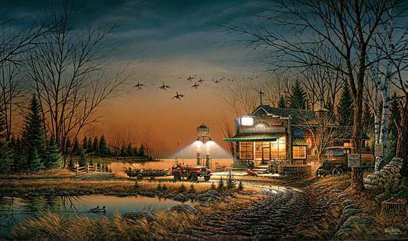 Terry Redlin Fine Art Open Edition Canvas Lithograph:"Welcome to Paradise"