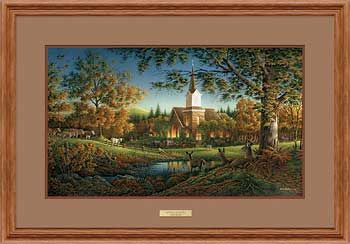 Terry Redlin Fine Art Open Edition: "Oak Framed Sunday Morning Elite"