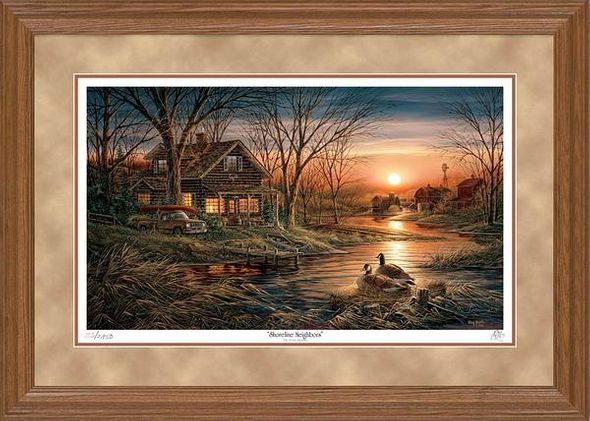 Terry Redlin Framed Artist Proof Print: "  Shoreline Neighbors"