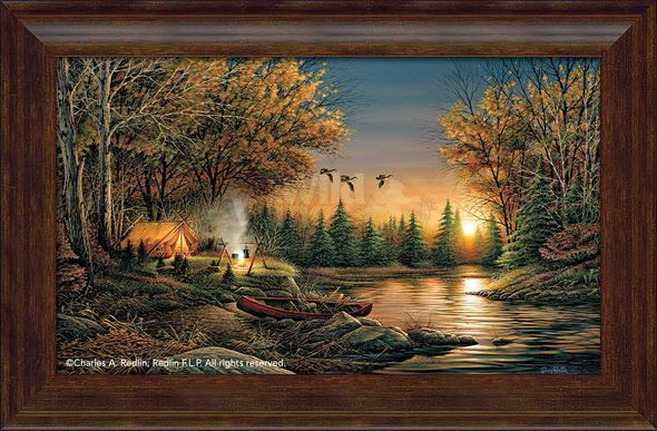 Terry Redlin Framed Encore Canvas: "Evening Solitude II"