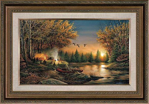 Terry Redlin Framed Encore Canvas: "Evening Solitude II"