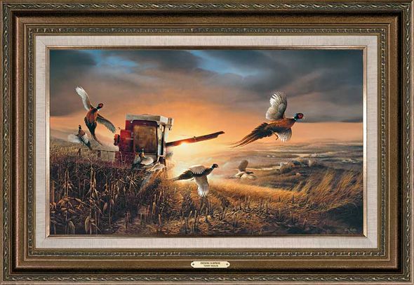 Terry Redlin Framed Encore Canvas: "Evening Surprise II"
