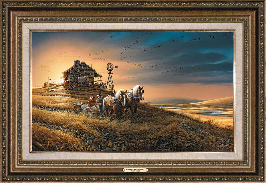 Terry Redlin Framed Encore Canvas: "For Amber Waves of Grain"