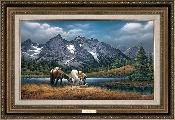 Terry Redlin Framed Encore Canvas: "For Purple Mountain Majesties"