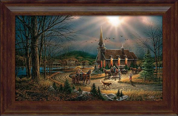 Terry Redlin Framed Encore Canvas: "God Shed His Grace on Thee"