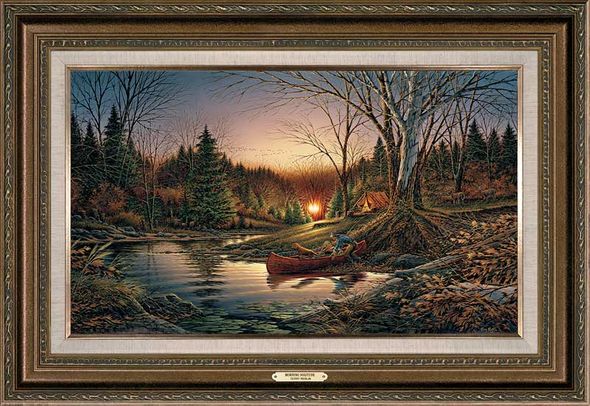 Terry Redlin Framed Encore Canvas: "Morning Solitude"