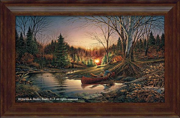 Terry Redlin Framed Encore Canvas: "Morning Solitude"