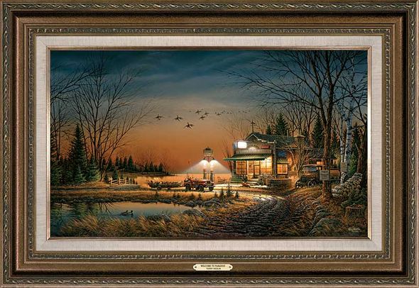 Terry Redlin Framed Encore Canvas: "Welcome to Paradise"