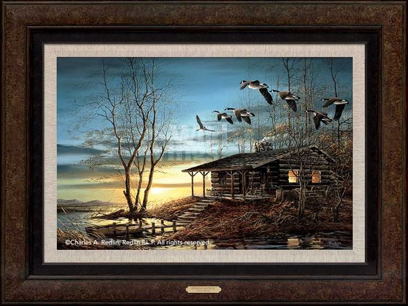Terry Redlin Framed Legacy Canvas: "Evening Retreat"