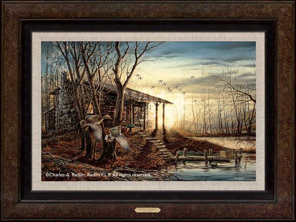 Terry Redlin Framed Legacy Canvas: "Morning Retreat"