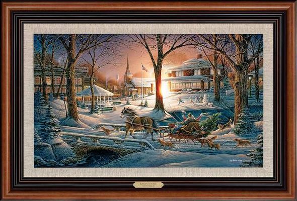 Terry Redlin Framed Master Canvas: "Racing Home"