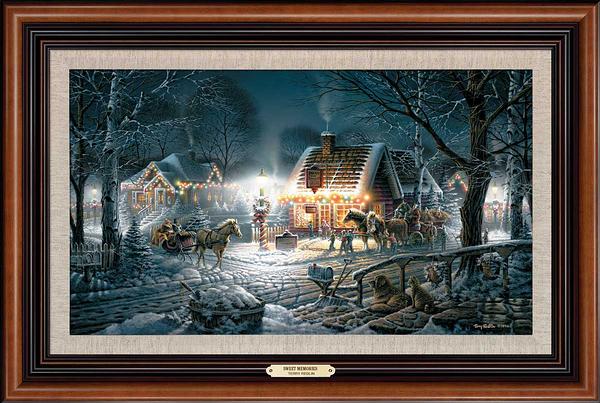 Terry Redlin Framed Master Canvas: "Sweet Memories"