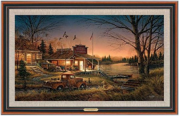 Terry Redlin Framed Master Canvas: "Total Comfort"